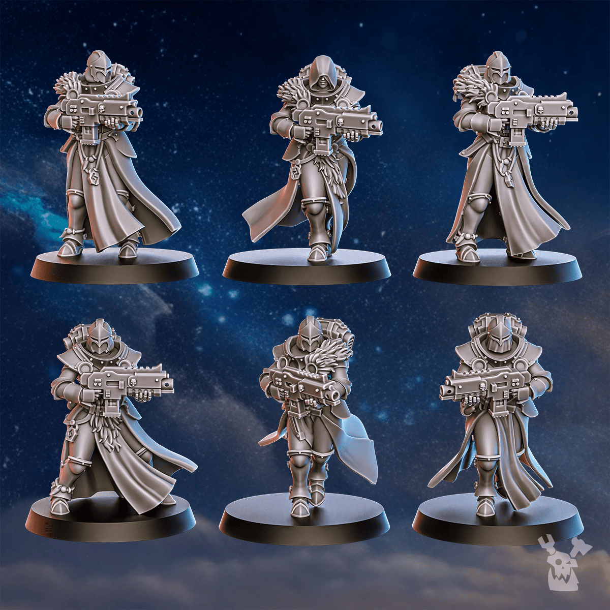 Tabletop Terrain Miniature White Fangs Hunters Squad x20