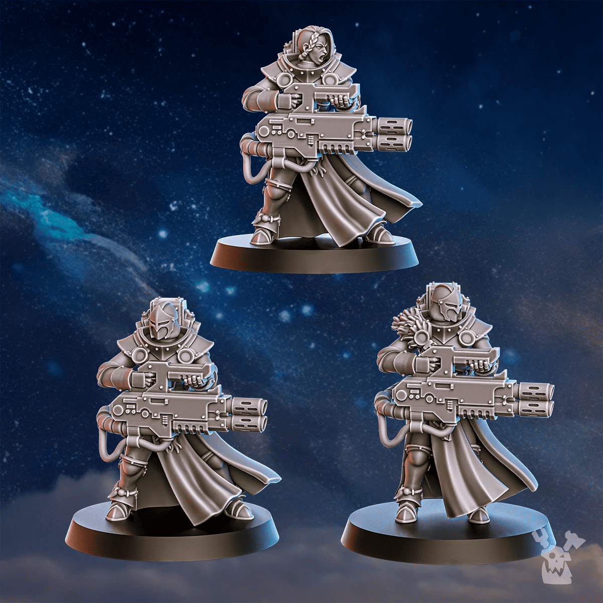 Tabletop Terrain Miniature White Fangs Hunters Squad x20