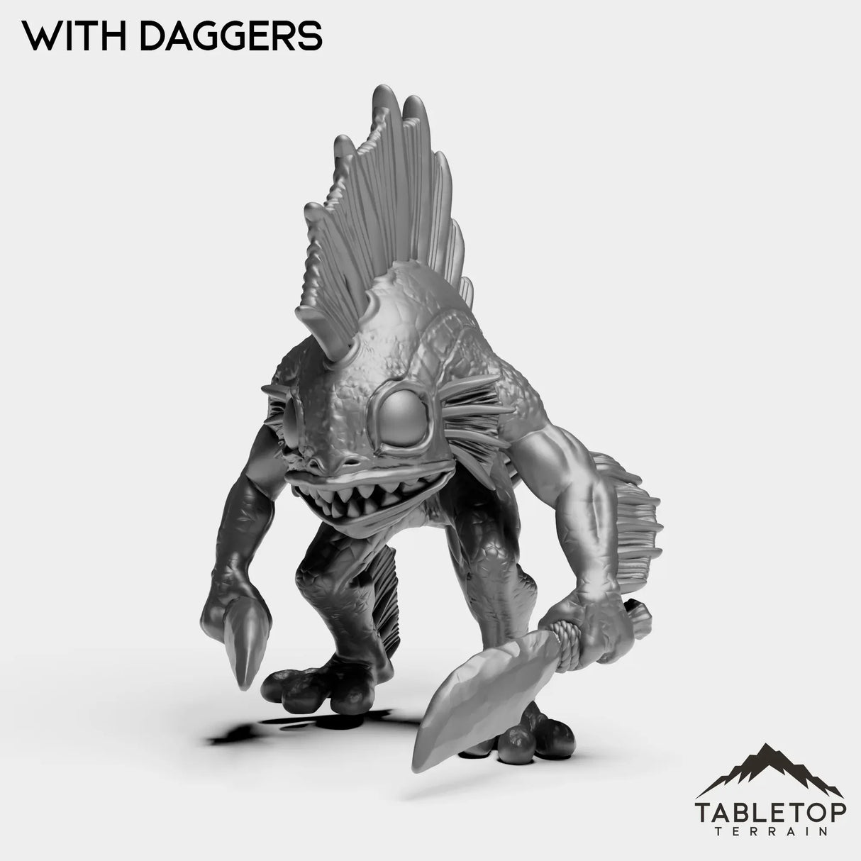Tabletop Terrain Miniature With Daggers Murlocs with Fins