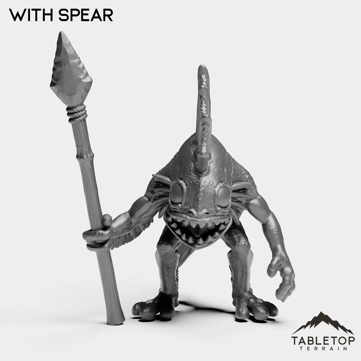 Tabletop Terrain Miniature With Spear Murlocs with Fins