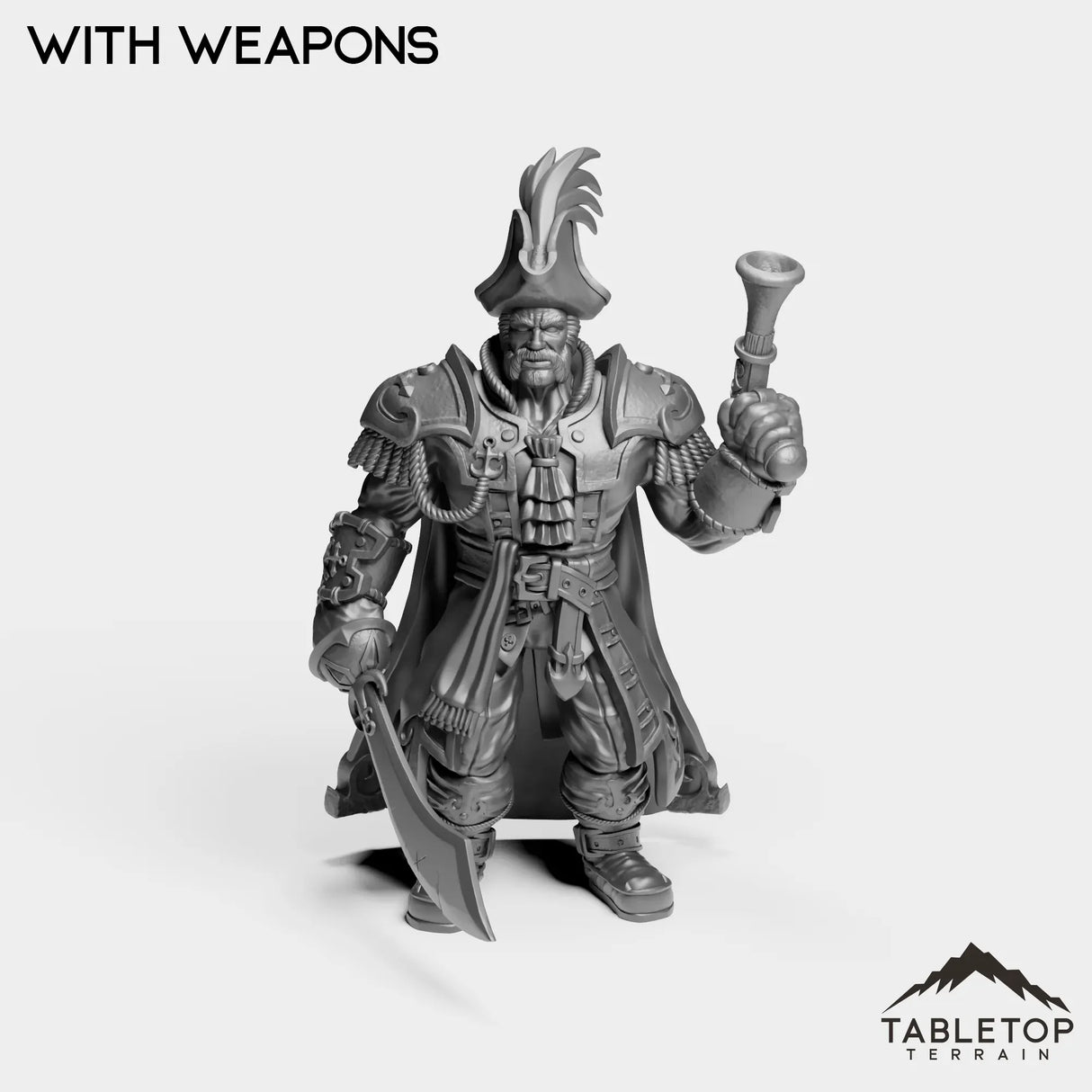 Tabletop Terrain Miniature With Weapons Sailor Admiral