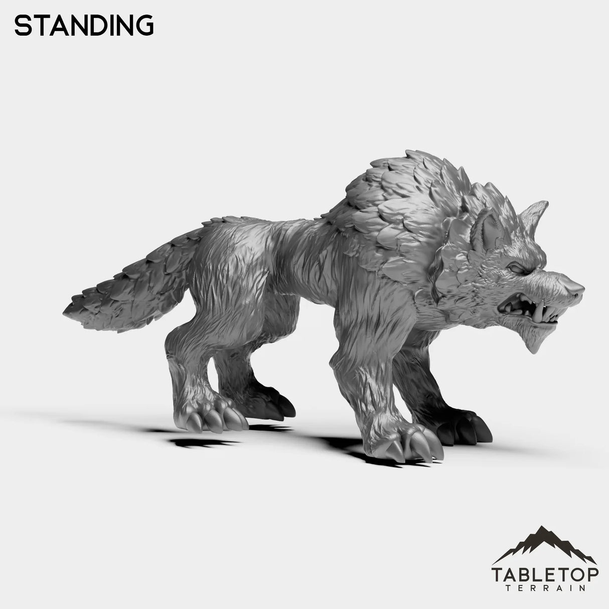Tabletop Terrain Miniature Wolves