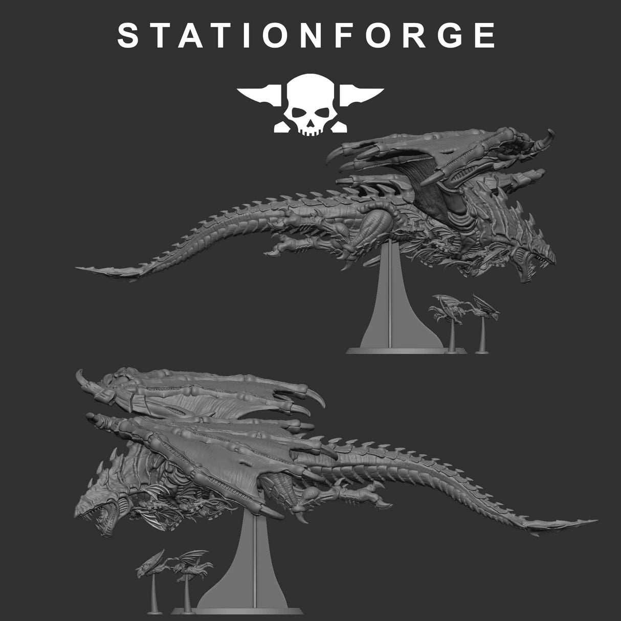 Tabletop Terrain Miniature Xenarid Dragon