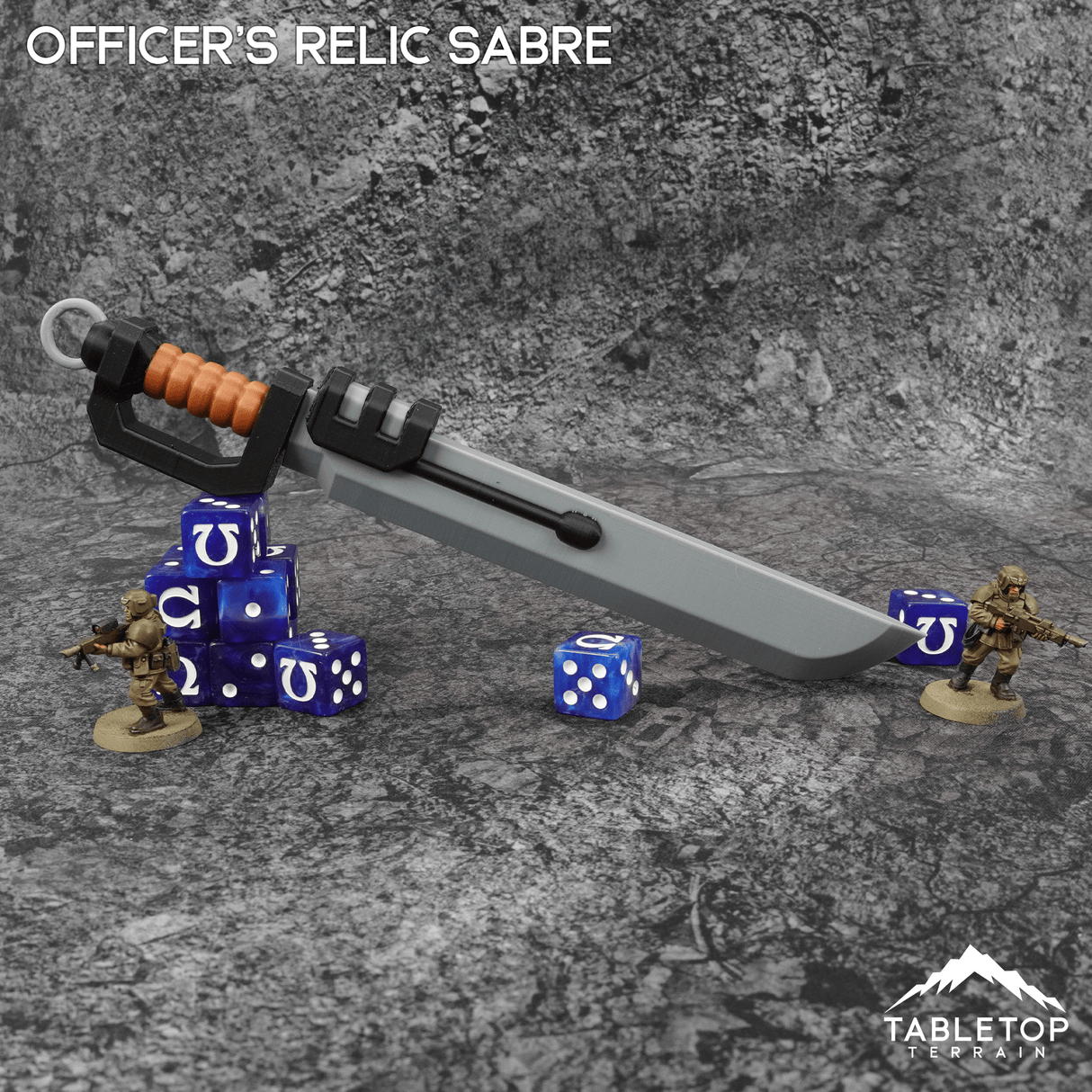 Tabletop Terrain Officer's Relic Sabre Grimdark Armory - Mini Weapon Props