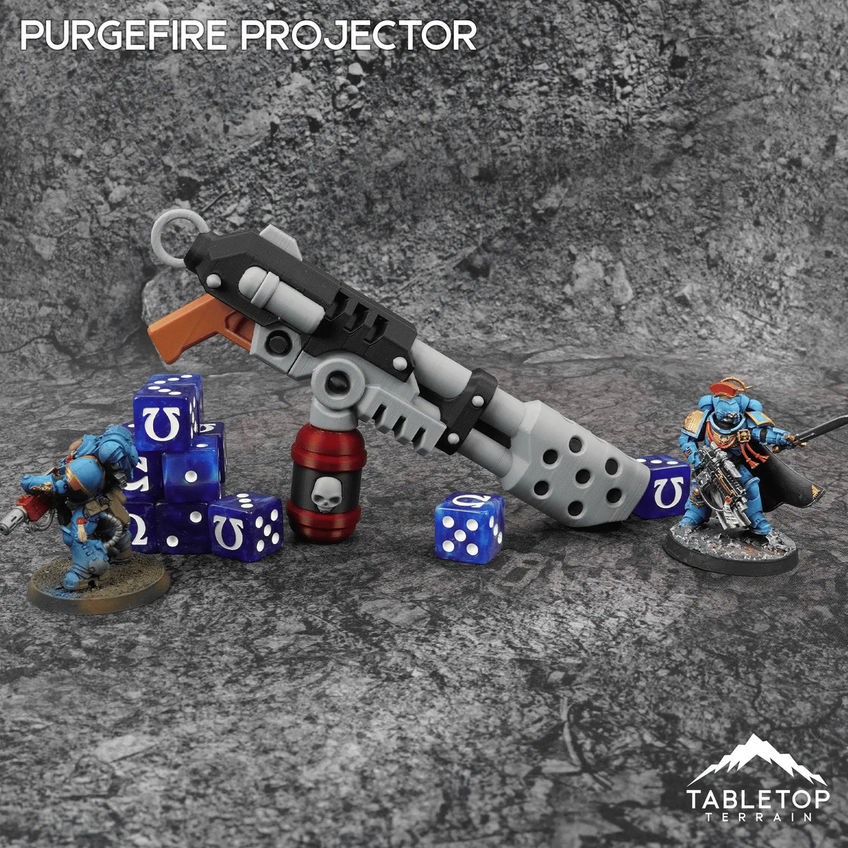 Tabletop Terrain Purgefire Projector Grimdark Armory - Mini Weapon Props
