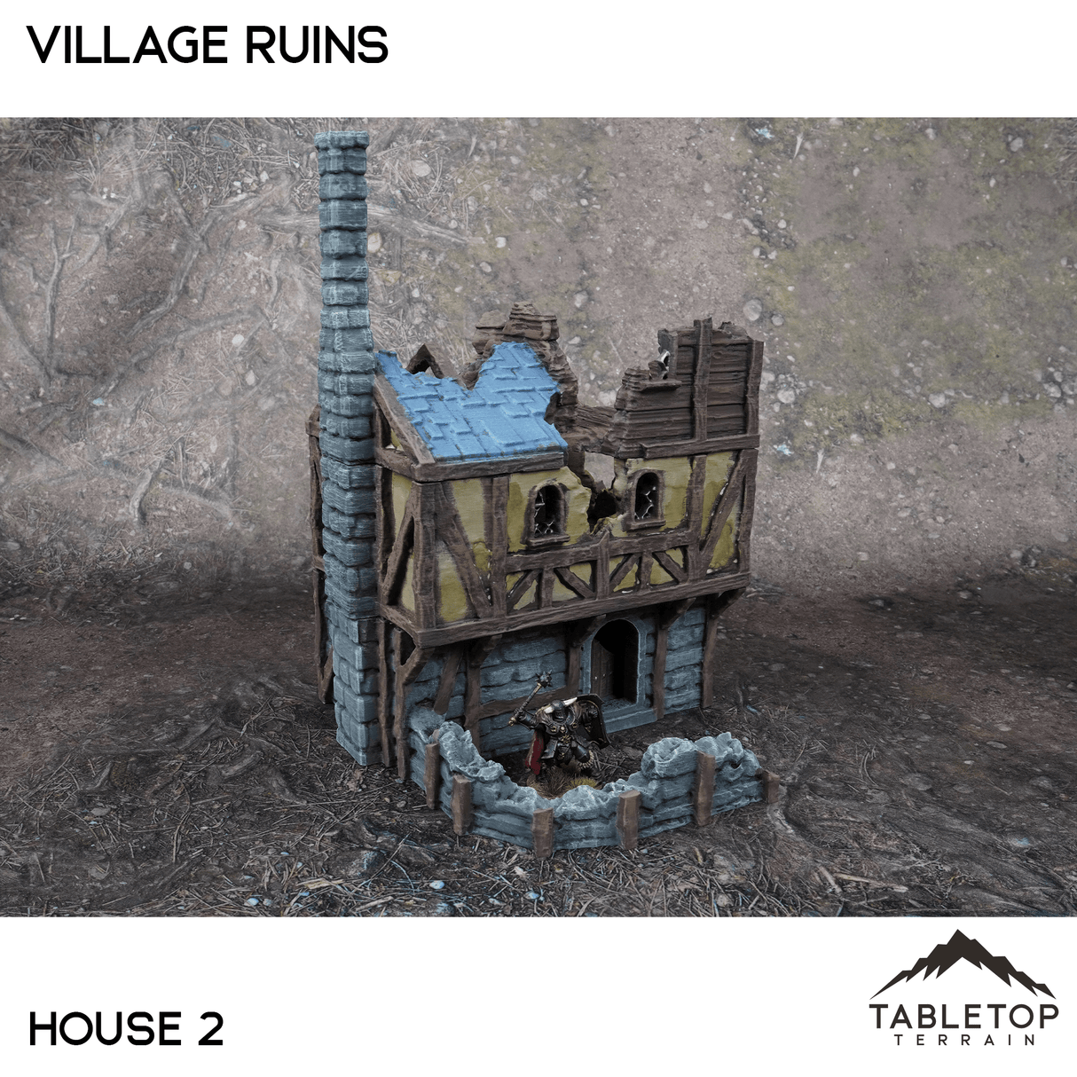 Tabletop Terrain Ruins 32mm / House 2 Village Ruins