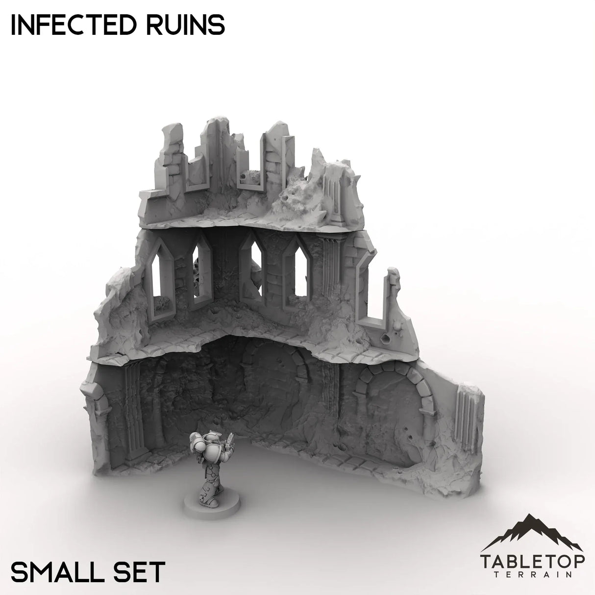Tabletop Terrain Ruins 32mm / Small Infected Ruins