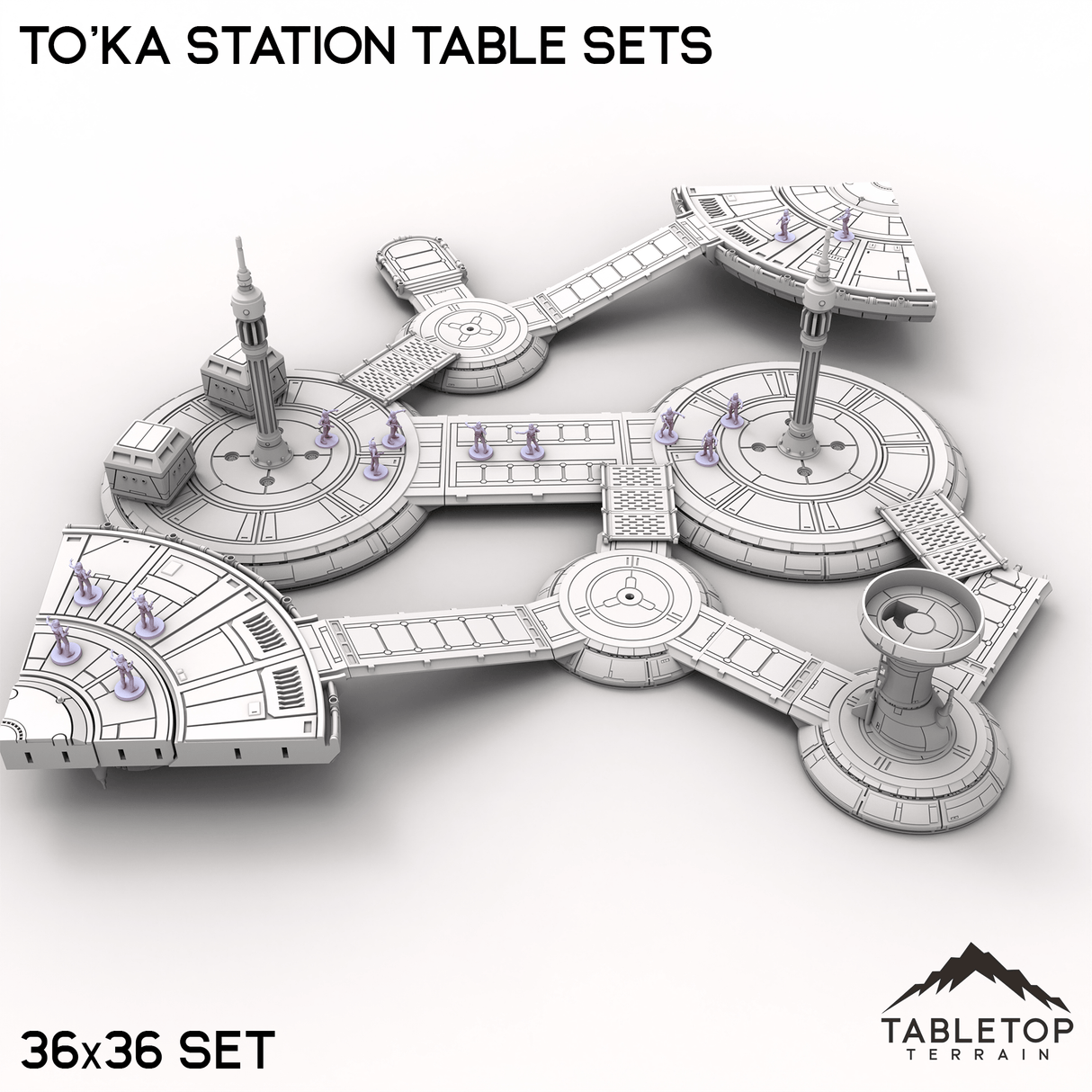 Tabletop Terrain Ruins 36x36 To'ka Station Table Sets