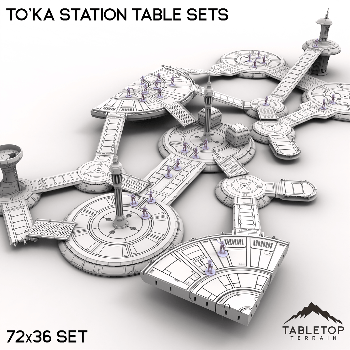 Tabletop Terrain Ruins 72x36 To'ka Station Table Sets