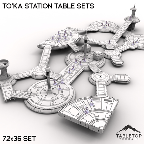 Tabletop Terrain Ruins 72x36 To'ka Station Table Sets