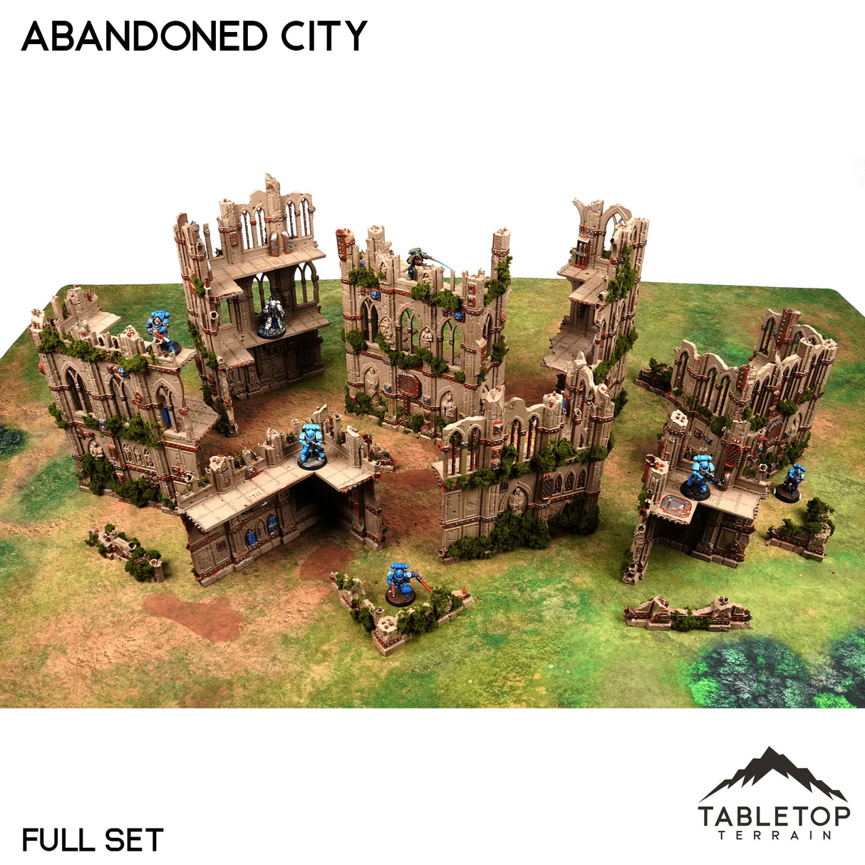 Tabletop Terrain Ruins Abandoned City Tournament Ruin Pack