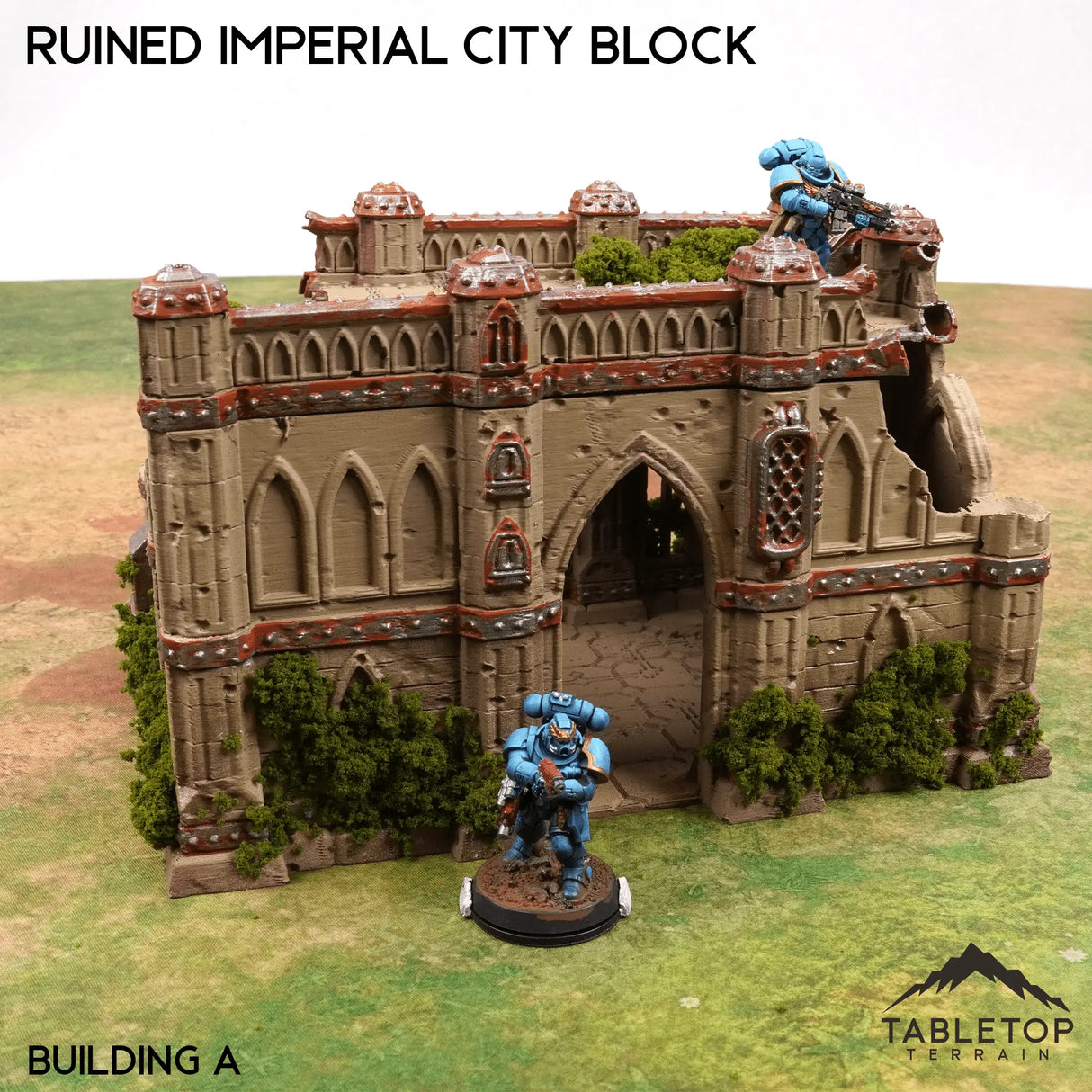 Tabletop Terrain Ruins Building A / 32mm Ruined Imperial City Block