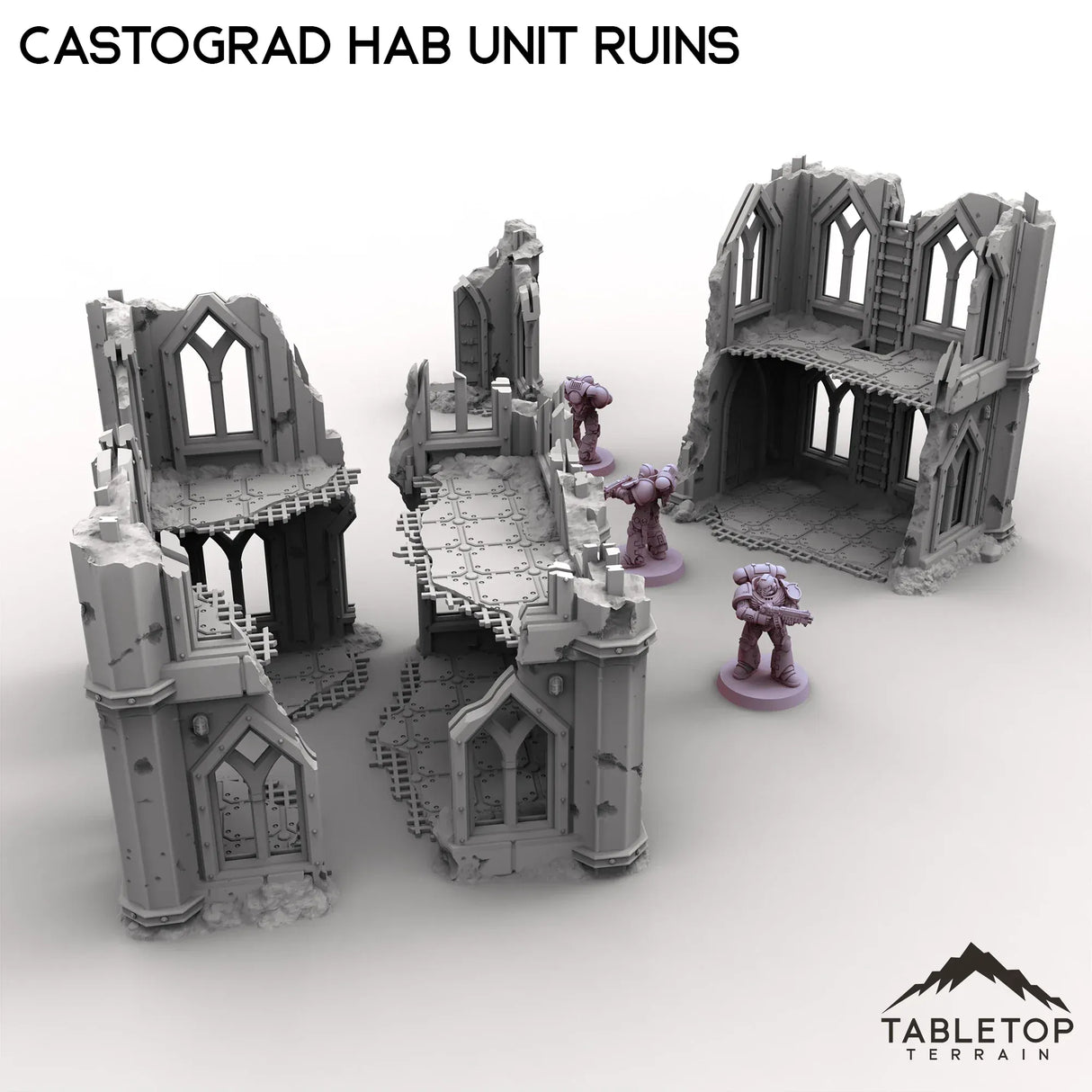 Tabletop Terrain Ruins Castograd Hab Unit Ruins