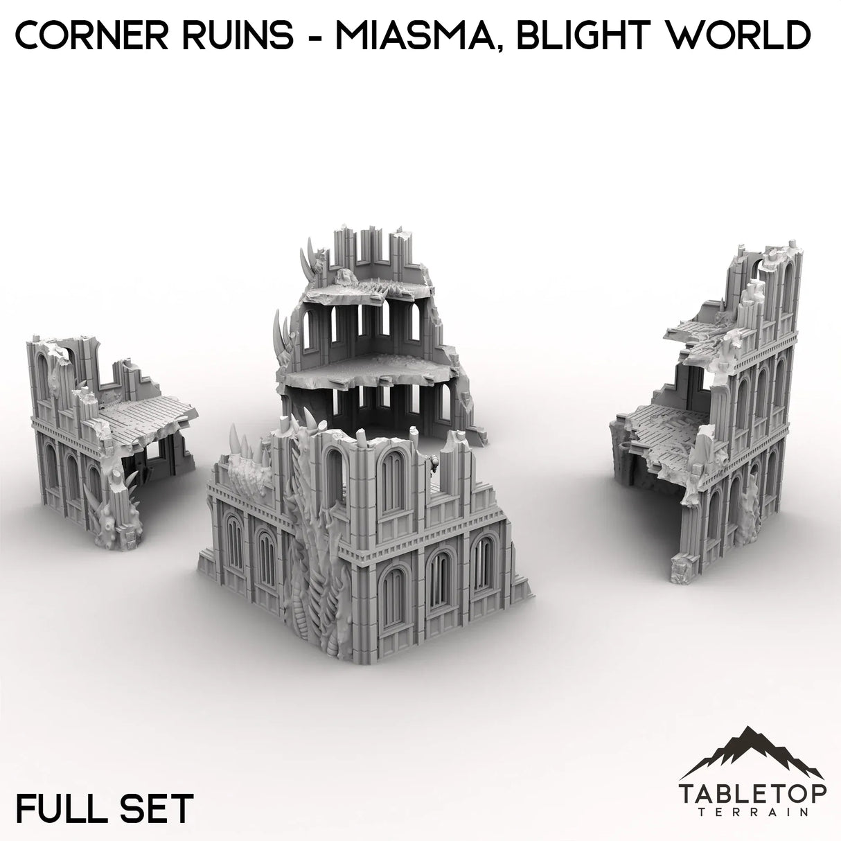 Tabletop Terrain Ruins Corner Ruins - Miasma, Blight World