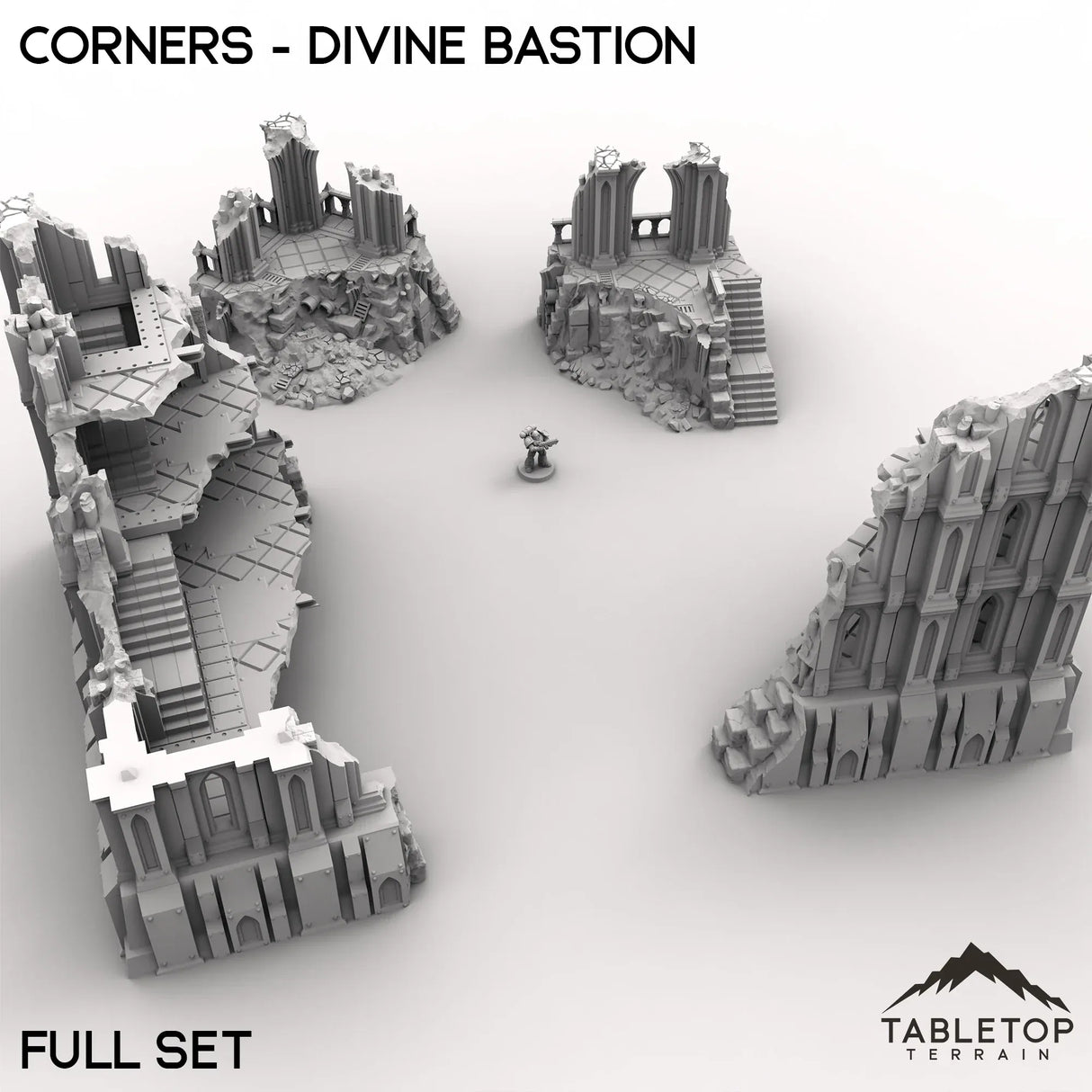 Tabletop Terrain Ruins Corners - Divine Bastion, a Failed Arcology