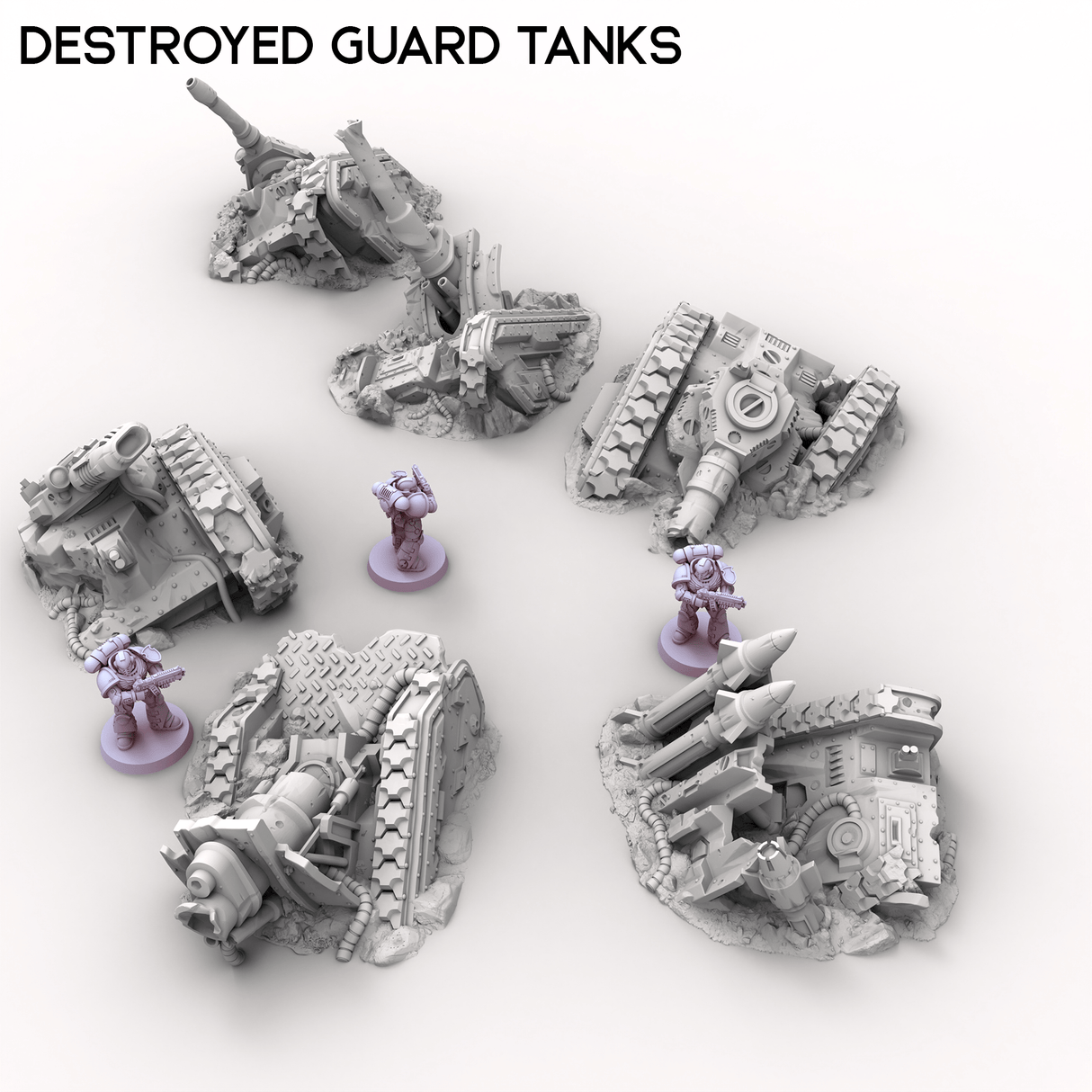 Tabletop Terrain Ruins Destroyed Guard Tanks