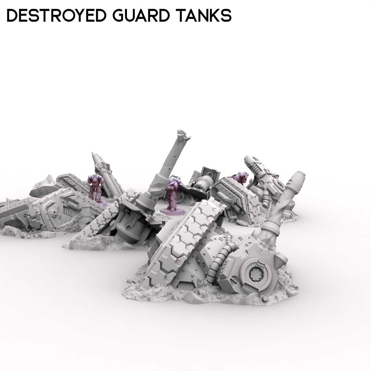 Tabletop Terrain Ruins Destroyed Guard Tanks