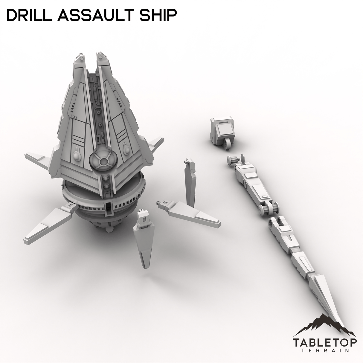 Tabletop Terrain Ruins Drill Assault Ship - To'ka Station