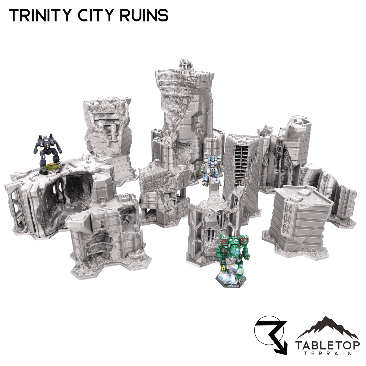 Tabletop Terrain Ruins HEXTECH Trinity City Ruins - 6mm