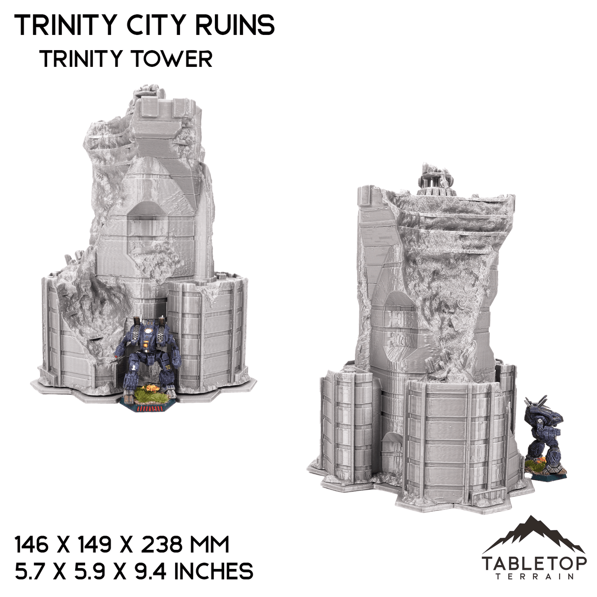 Tabletop Terrain Ruins HEXTECH Trinity City Ruins - 6mm