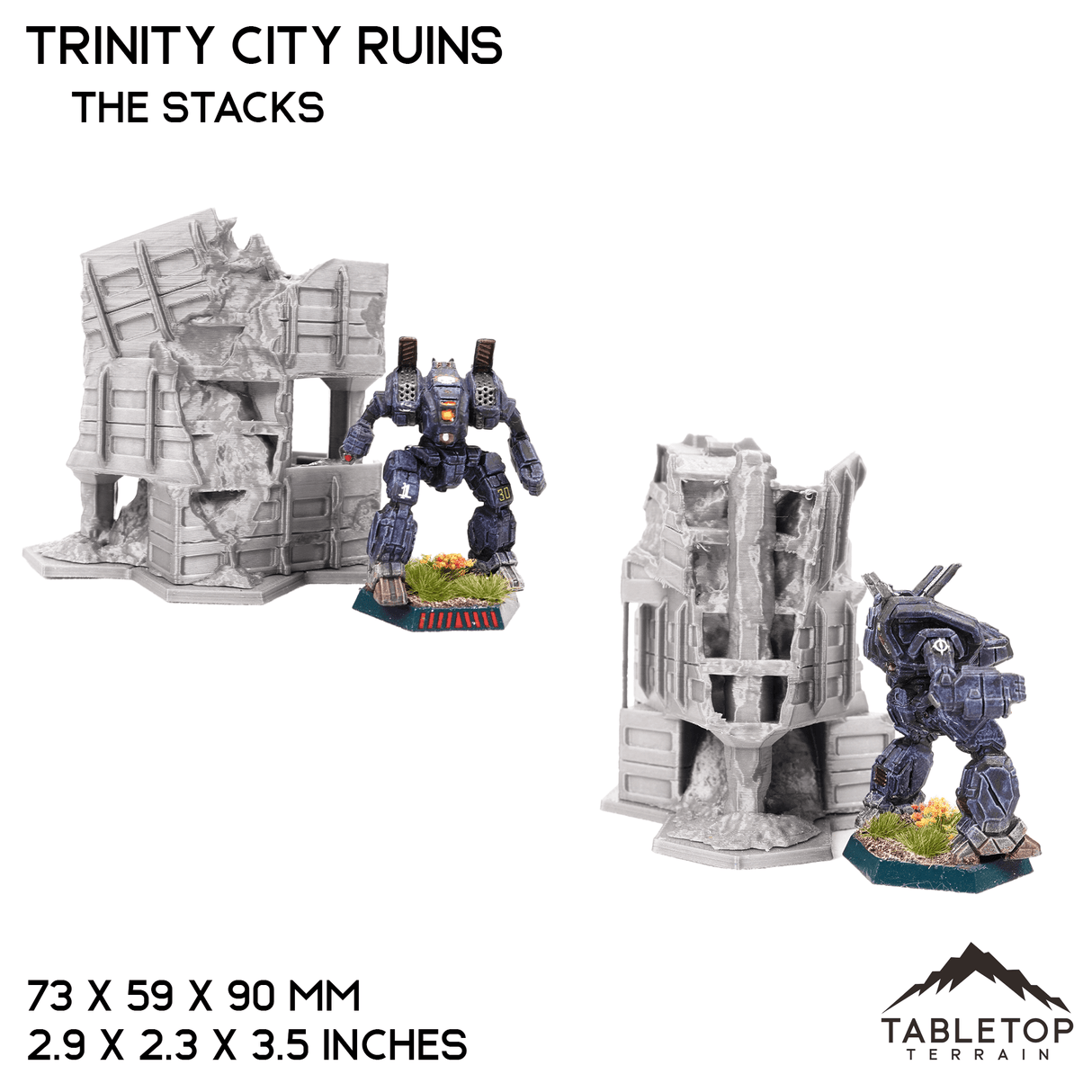 Tabletop Terrain Ruins HEXTECH Trinity City Ruins - 6mm