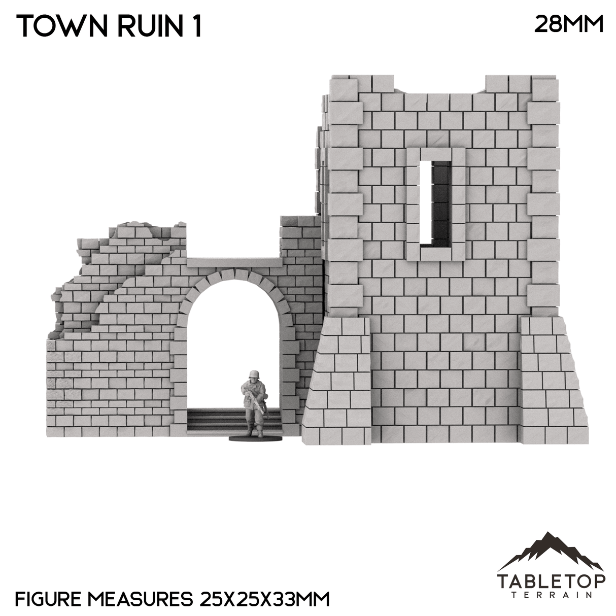 Tabletop Terrain Ruins Monte Cassino Town Ruin 1
