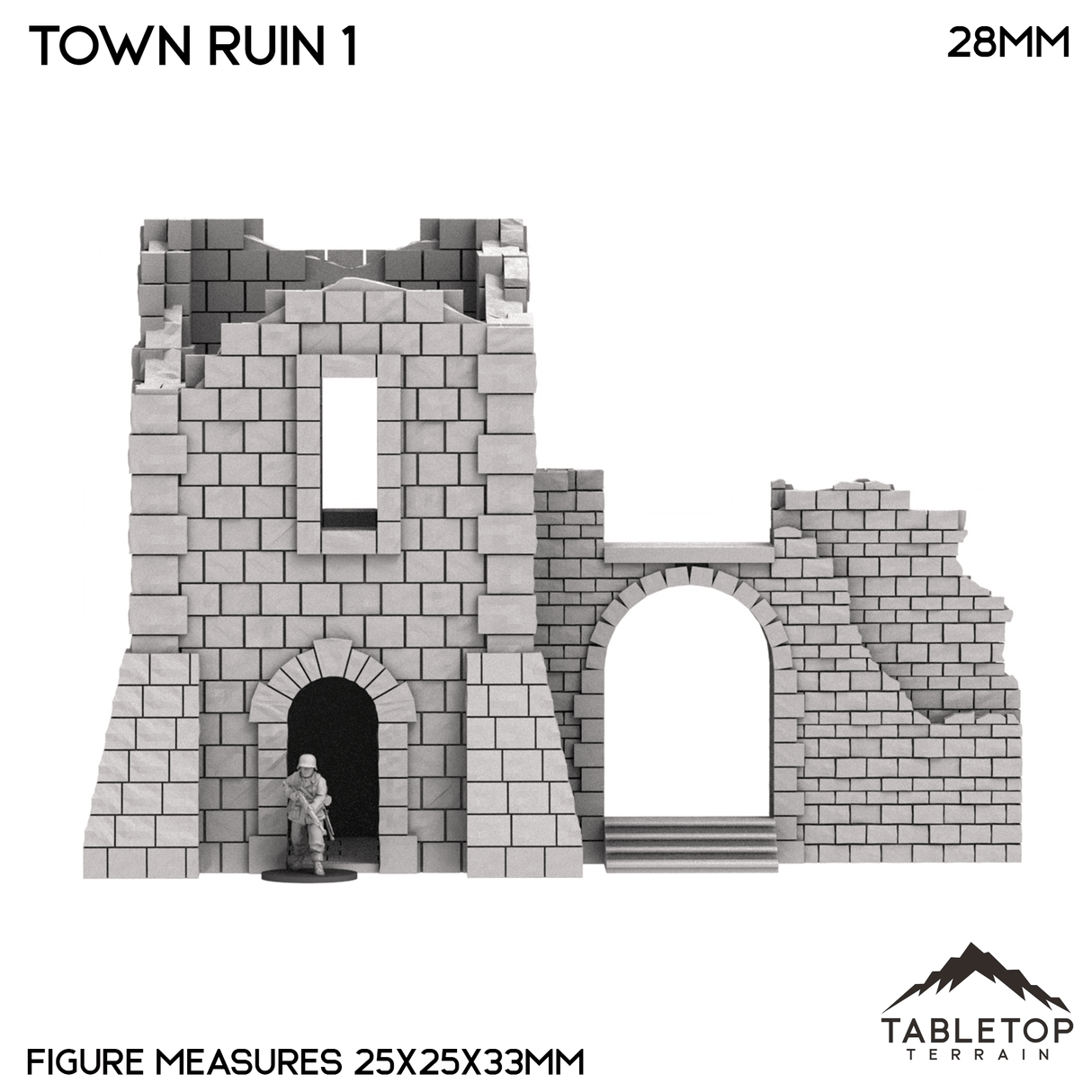 Tabletop Terrain Ruins Monte Cassino Town Ruin 1