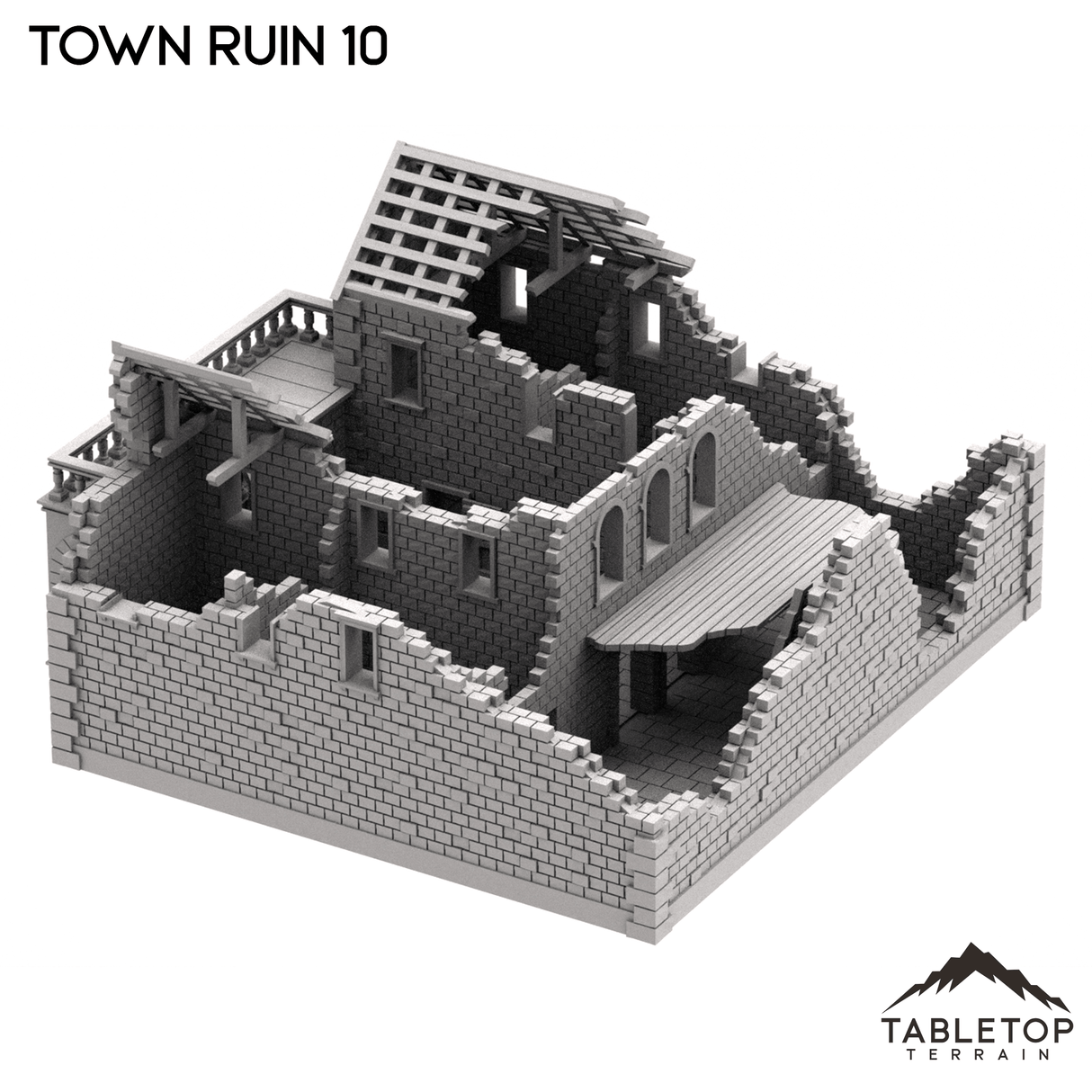 Tabletop Terrain Ruins Monte Cassino Town Ruin 10