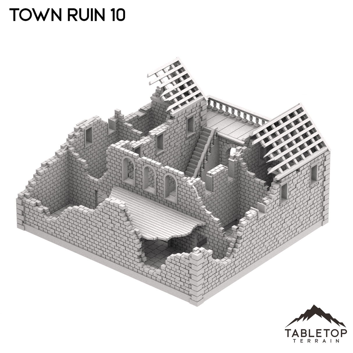 Tabletop Terrain Ruins Monte Cassino Town Ruin 10