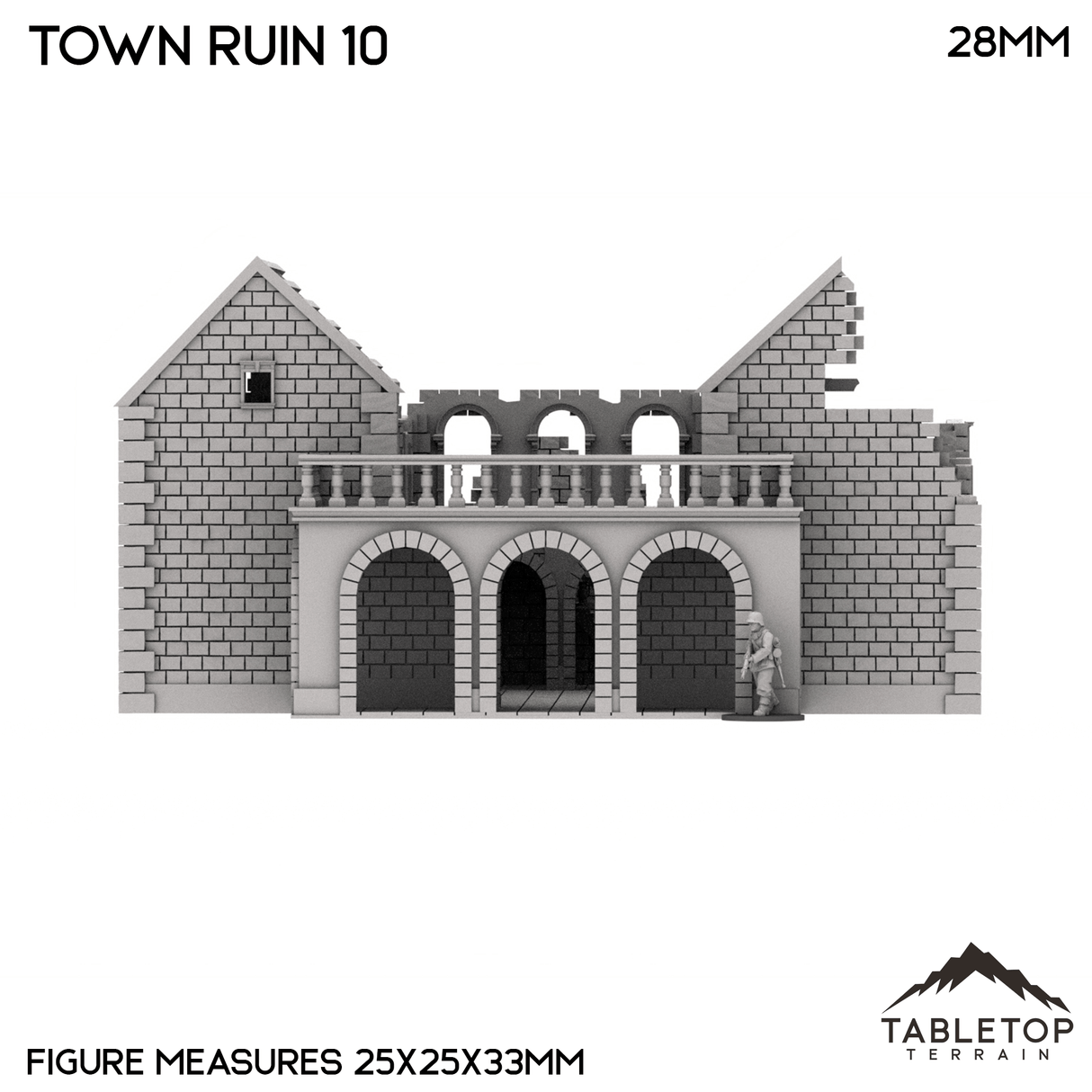 Tabletop Terrain Ruins Monte Cassino Town Ruin 10