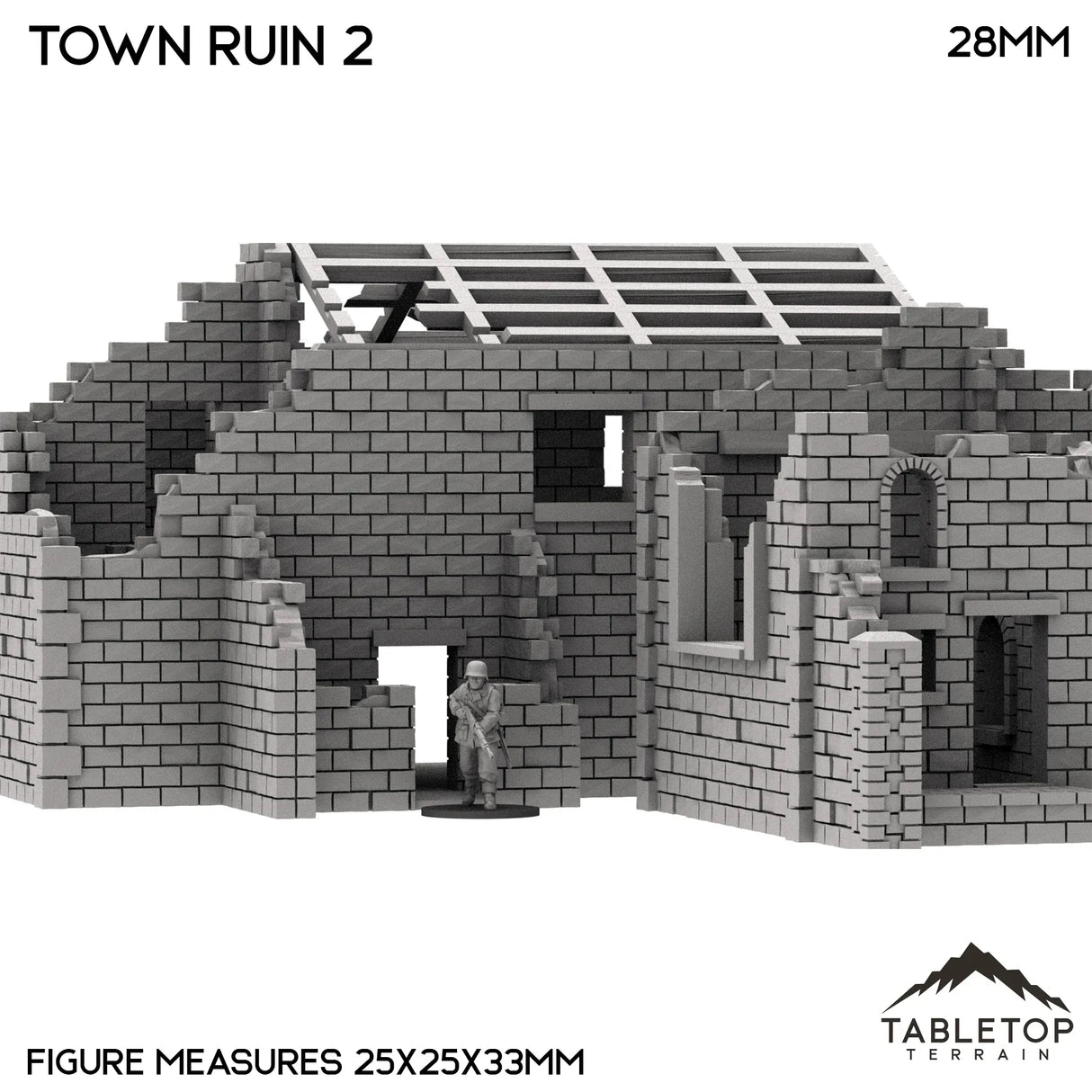 Tabletop Terrain Ruins Monte Cassino Town Ruin 2