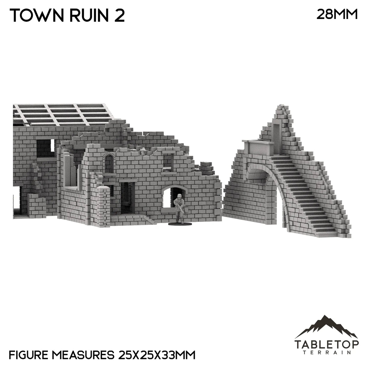Tabletop Terrain Ruins Monte Cassino Town Ruin 2