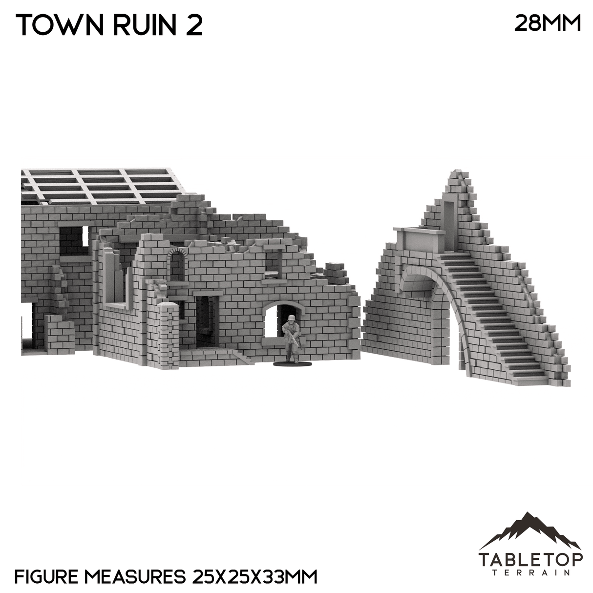 Tabletop Terrain Ruins Monte Cassino Town Ruin 2