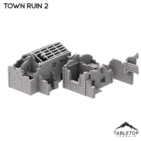 Tabletop Terrain Ruins Monte Cassino Town Ruin 2