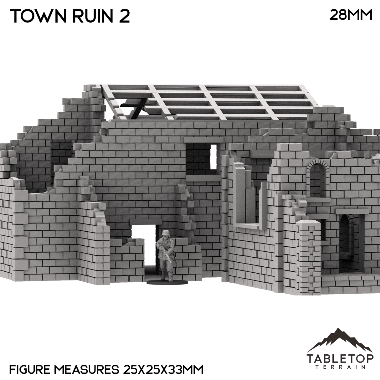 Tabletop Terrain Ruins Monte Cassino Town Ruin 2