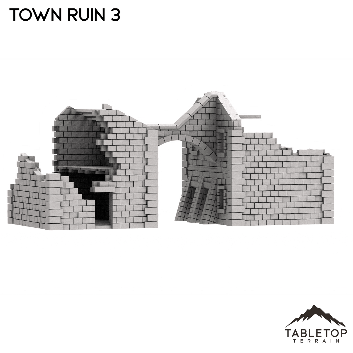Tabletop Terrain Ruins Monte Cassino Town Ruin 3