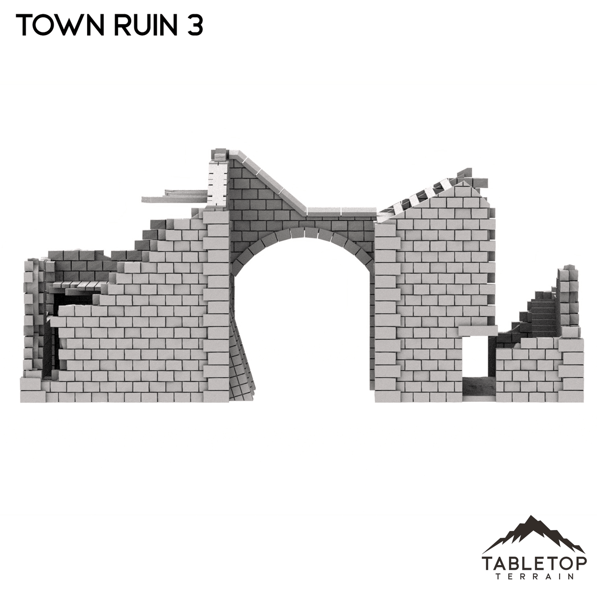 Tabletop Terrain Ruins Monte Cassino Town Ruin 3