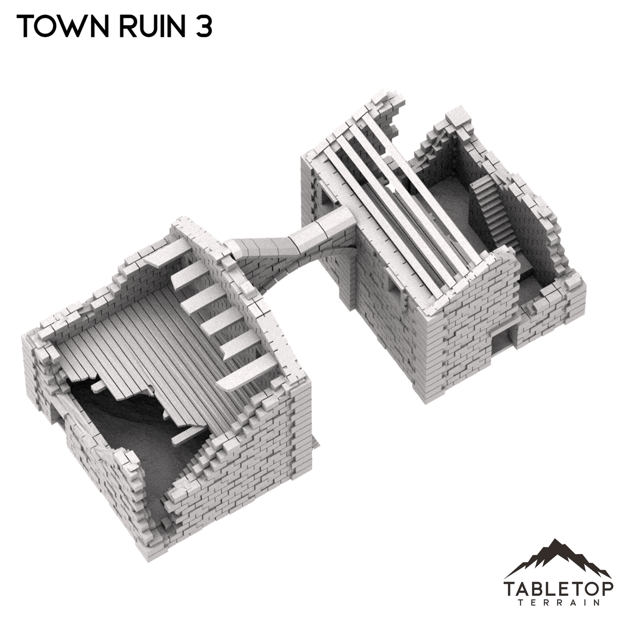 Tabletop Terrain Ruins Monte Cassino Town Ruin 3