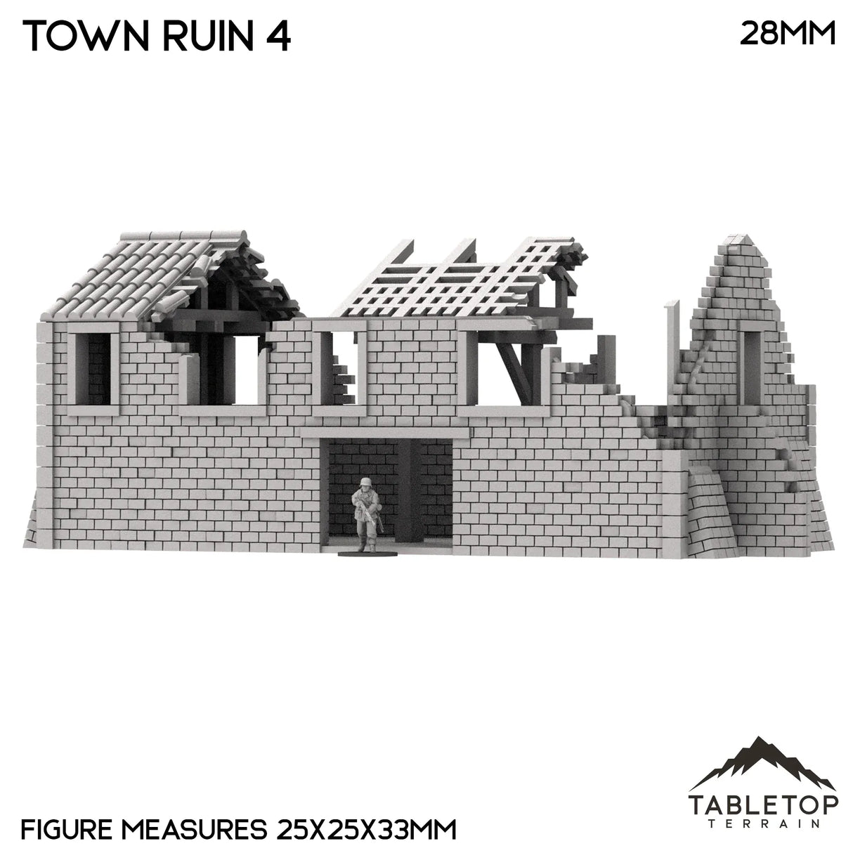 Tabletop Terrain Ruins Monte Cassino Town Ruin 4