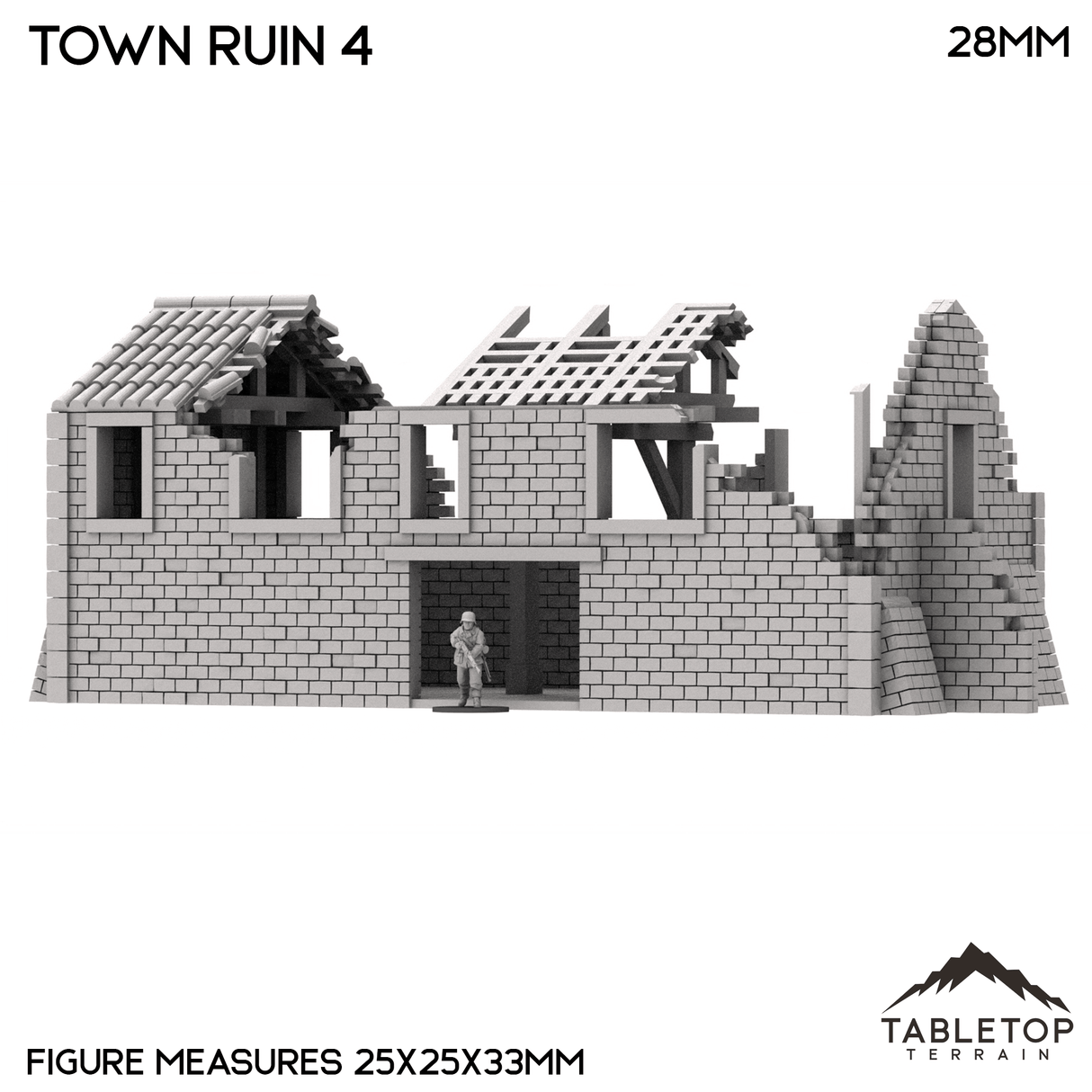Tabletop Terrain Ruins Monte Cassino Town Ruin 4