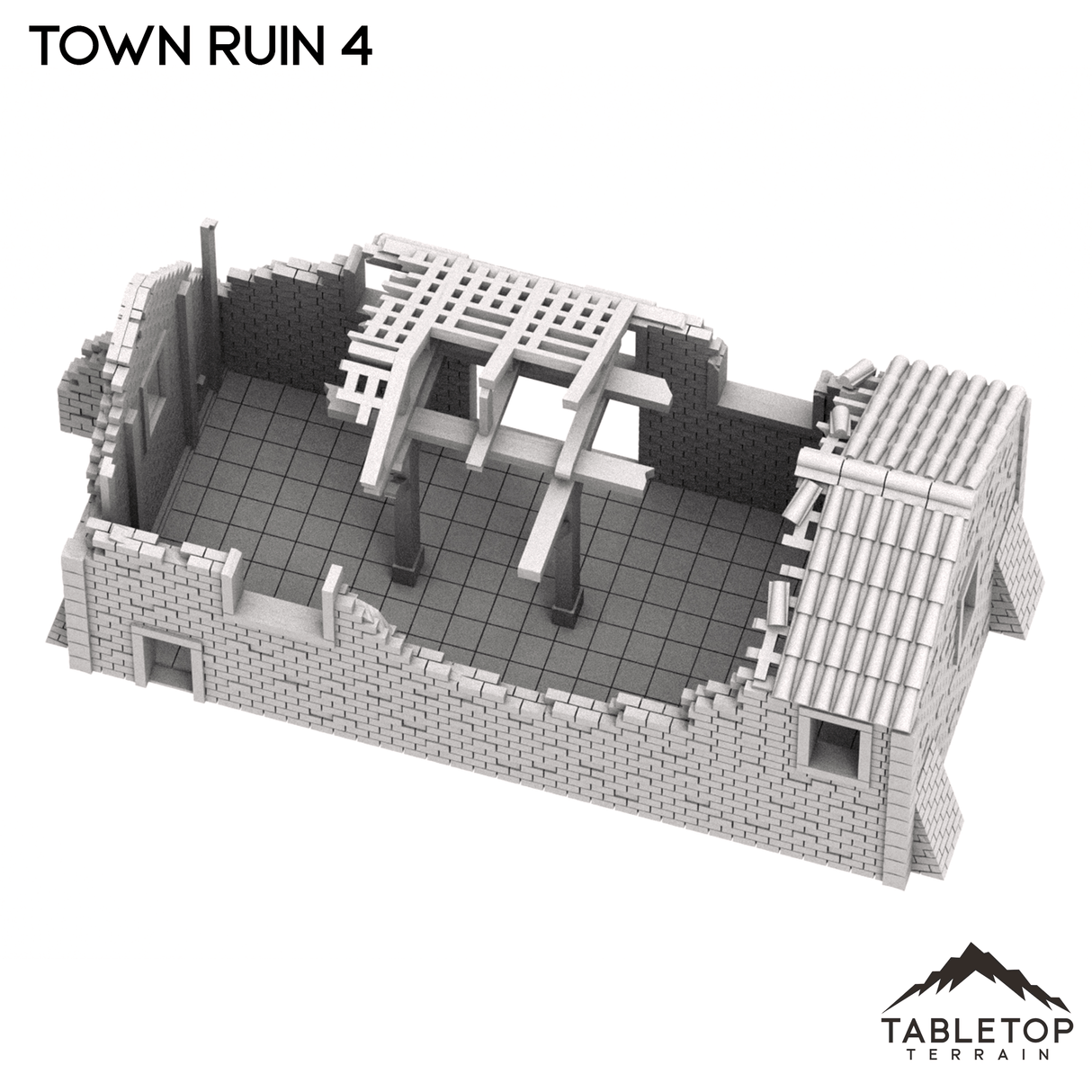 Tabletop Terrain Ruins Monte Cassino Town Ruin 4