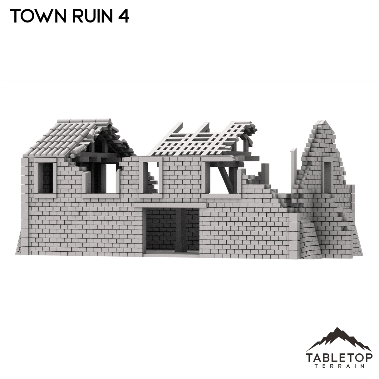 Tabletop Terrain Ruins Monte Cassino Town Ruin 4