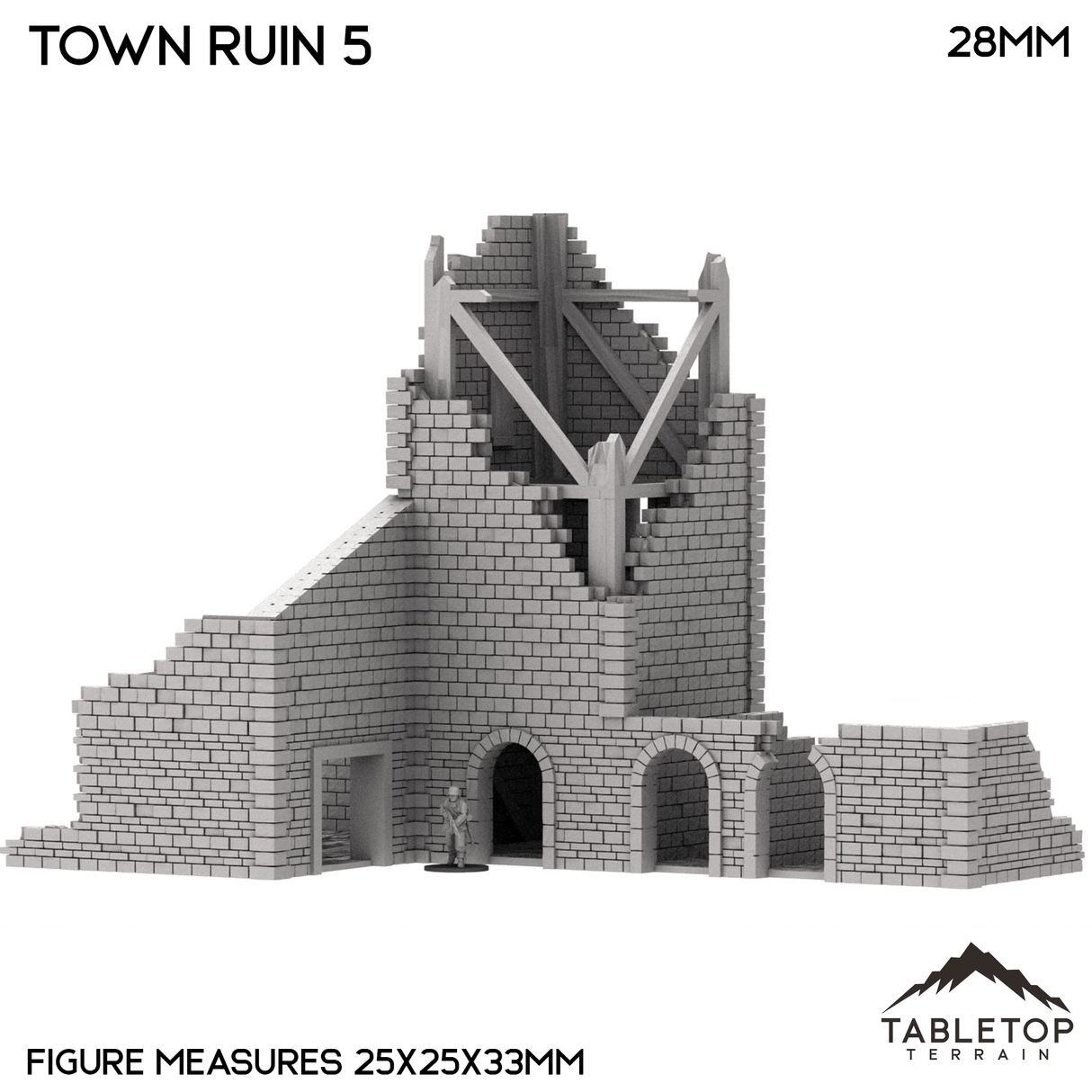 Tabletop Terrain Ruins Monte Cassino Town Ruin 5