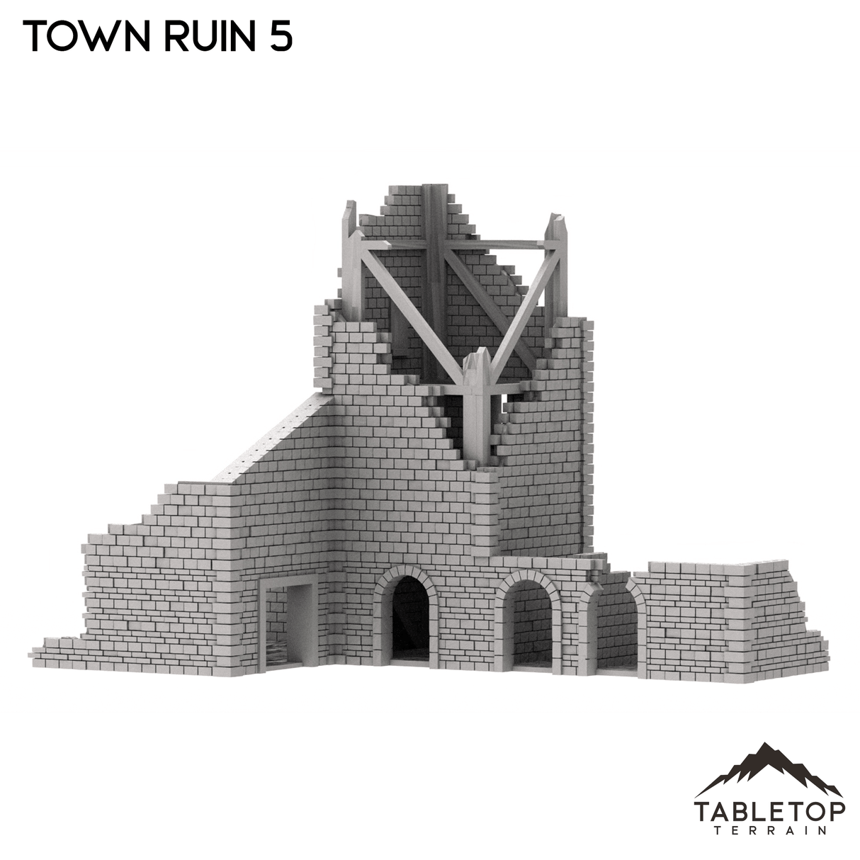 Tabletop Terrain Ruins Monte Cassino Town Ruin 5
