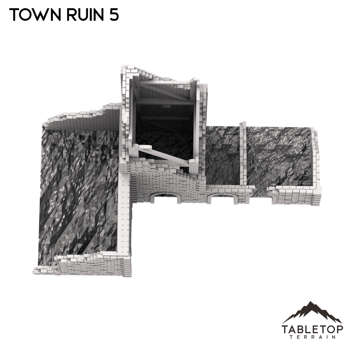 Tabletop Terrain Ruins Monte Cassino Town Ruin 5