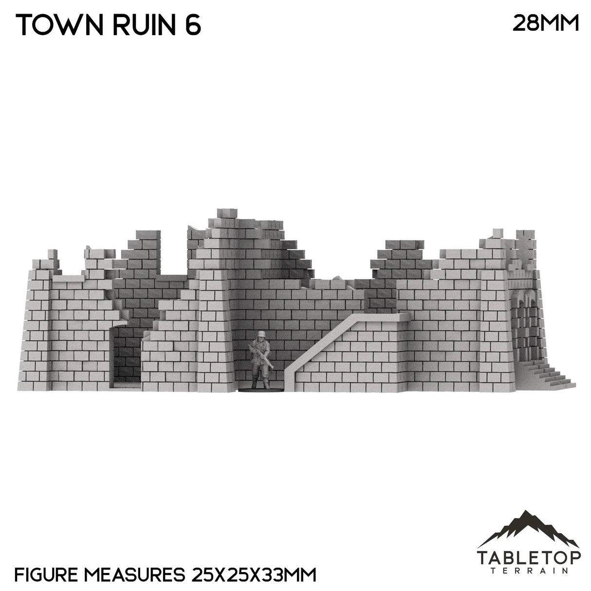 Tabletop Terrain Ruins Monte Cassino Town Ruin 6