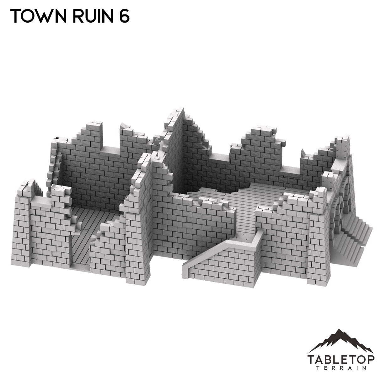 Tabletop Terrain Ruins Monte Cassino Town Ruin 6
