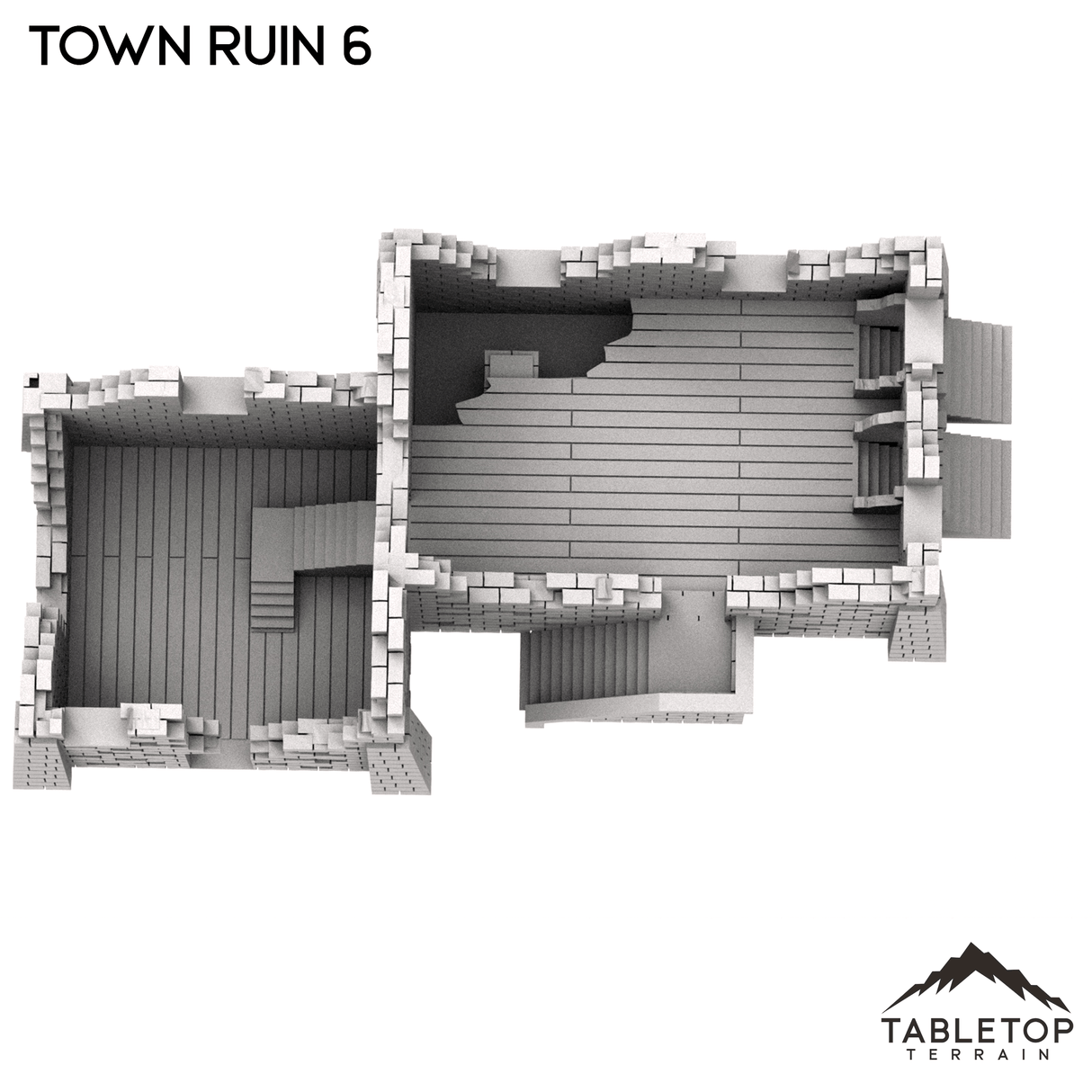 Tabletop Terrain Ruins Monte Cassino Town Ruin 6