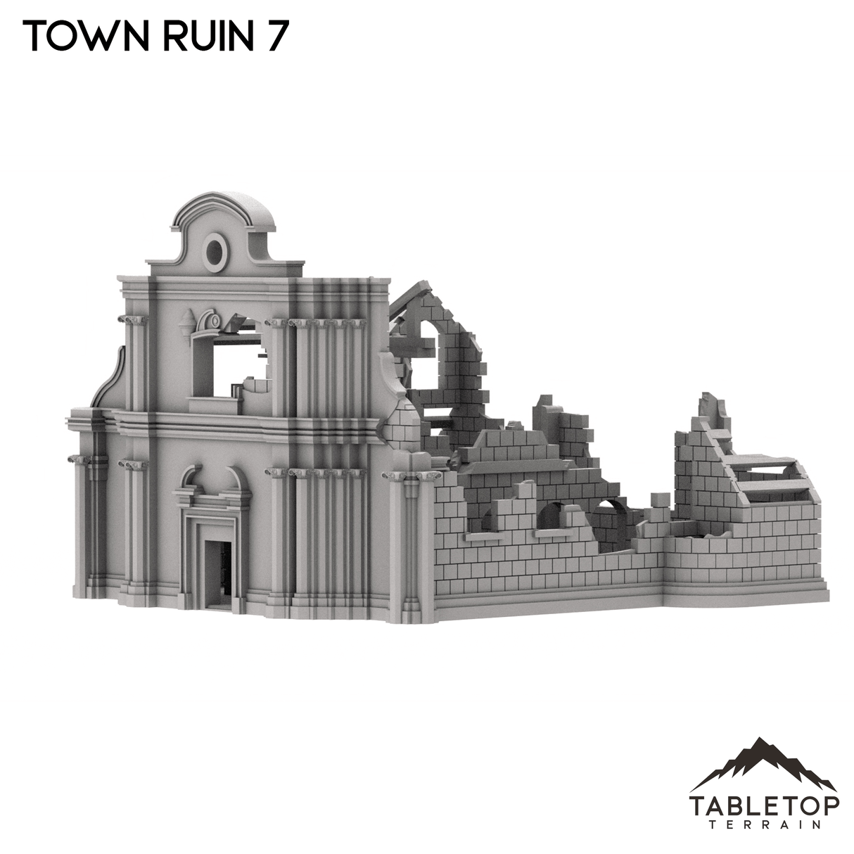 Tabletop Terrain Ruins Monte Cassino Town Ruin 7