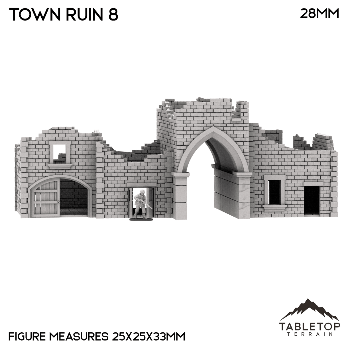 Tabletop Terrain Ruins Monte Cassino Town Ruin 8